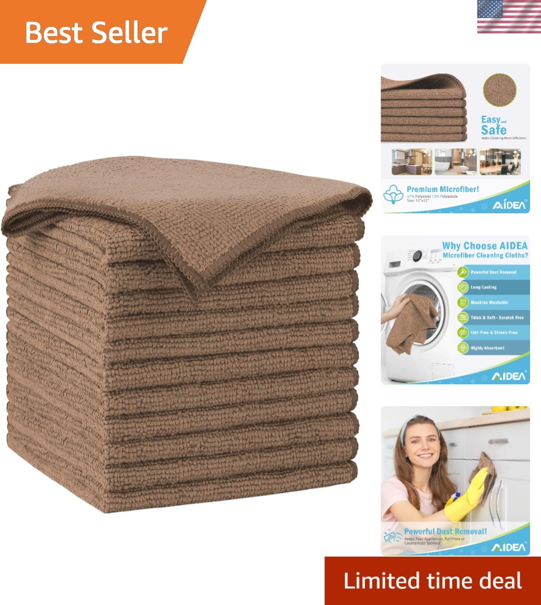 12 Count Microfiber Cleaning Rags – Soft, Lint-Free, and Long-Lasting Essentials