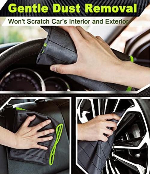 Grey-Green Microfiber Towels Cars Wash & Dry Cloth – Thick Plush