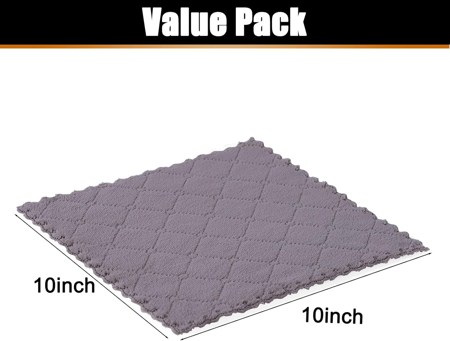 12 Pack Soft and Absorbent Kitchen Cloths, Grey & Green | Super Soft and