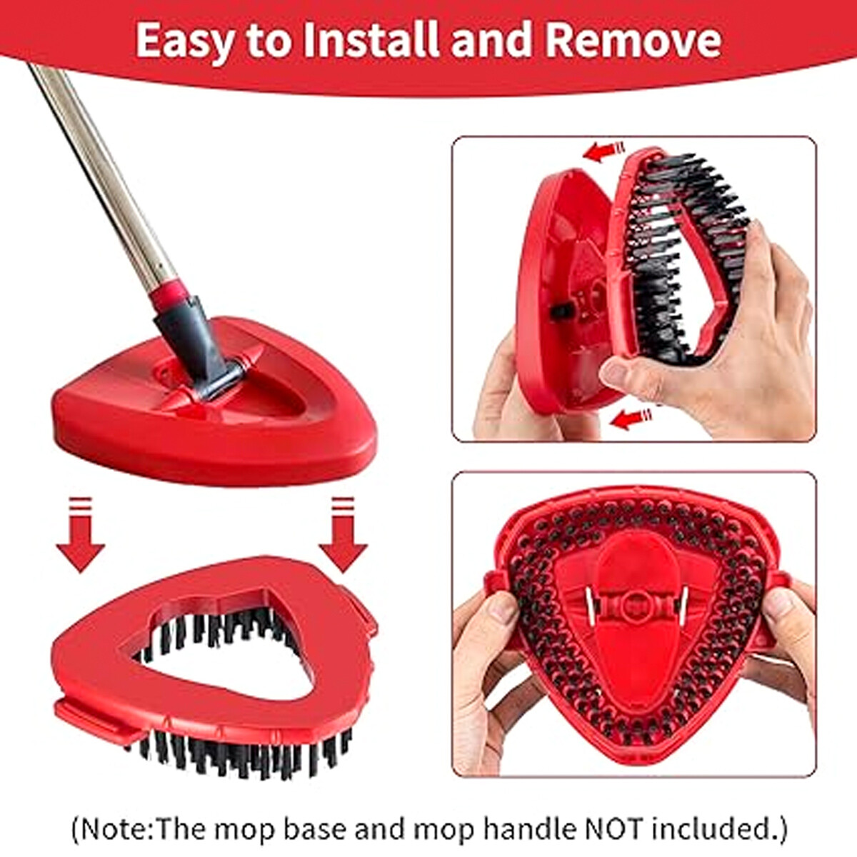 Replacement Mop HEAD For O-Cedar Spin Mop Easy Clean Wring+Brush+mop base