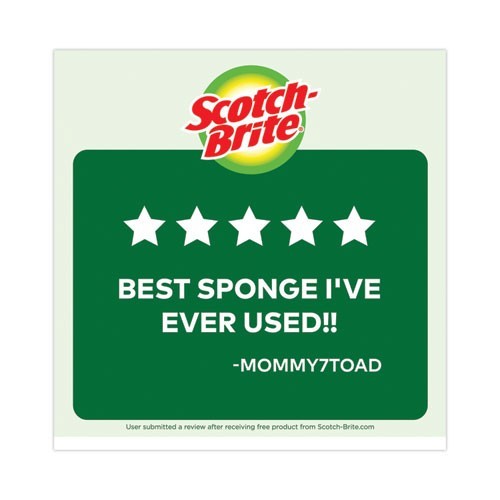 Scotch-Brite Heavy-Duty Scrub Sponge, 4.5×2.7, 0.6″ Thick, Yellow/Green, 6/Pack