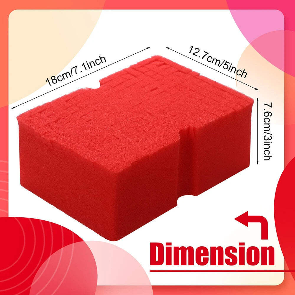 2Pcs Large Cross Cut Durable Soft Foam Grid Sponge Rinseless Absorbent Easy Grip