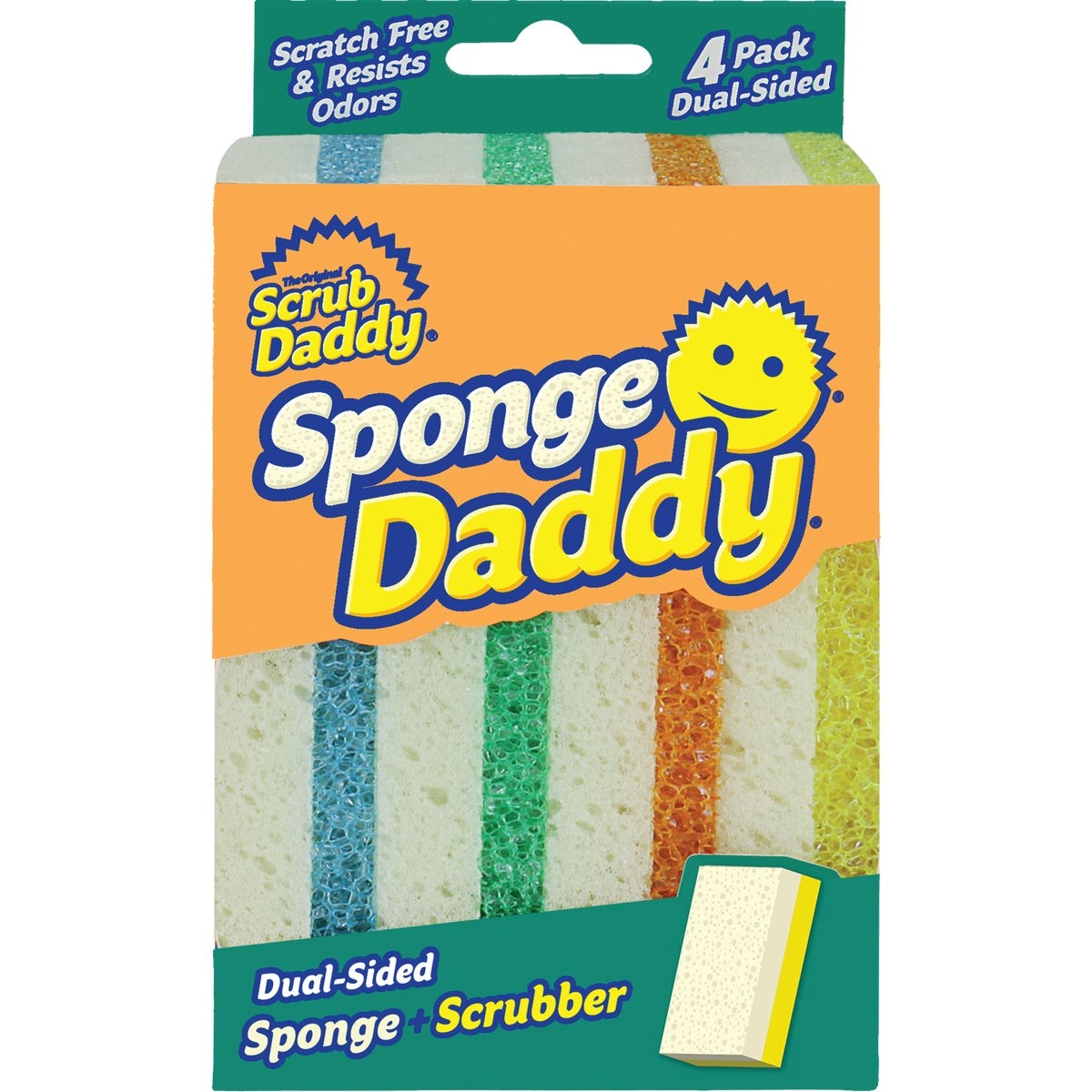Sponge Daddy 4.5 In. x 2.7 In. Dual Sided Scrub Sponge (4-Count) SPMVP Pack of 5