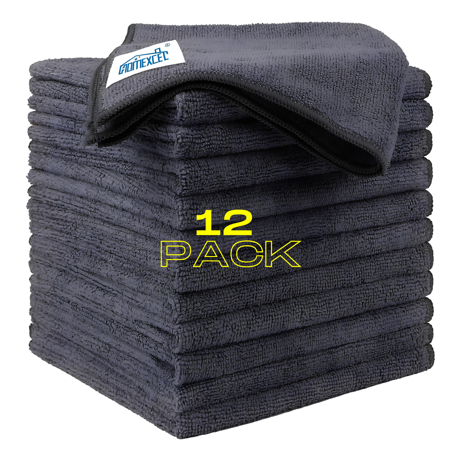 Microfiber Cleaning Cloths 12 Pack 12.5×12.5 Car Towels Lint Free Streak Free