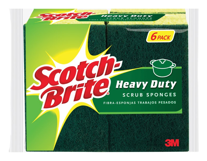 Scotch-Brite 426 Heavy Duty Scrub Sponge 4.5 L in. for Pots & Pans (Pack of 6)