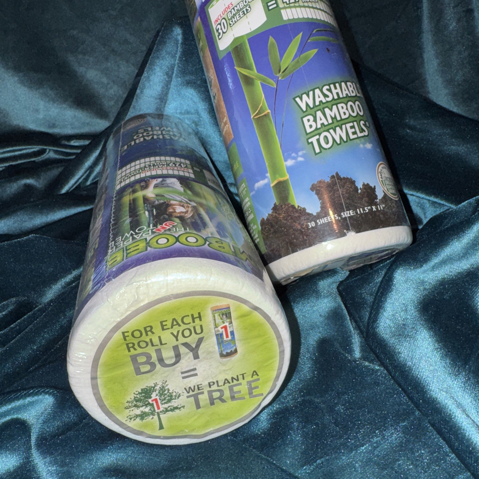 Bambooee Reusable Bamboo Towel ( Single roll, each roll 30 sheets) TWO ROLLS