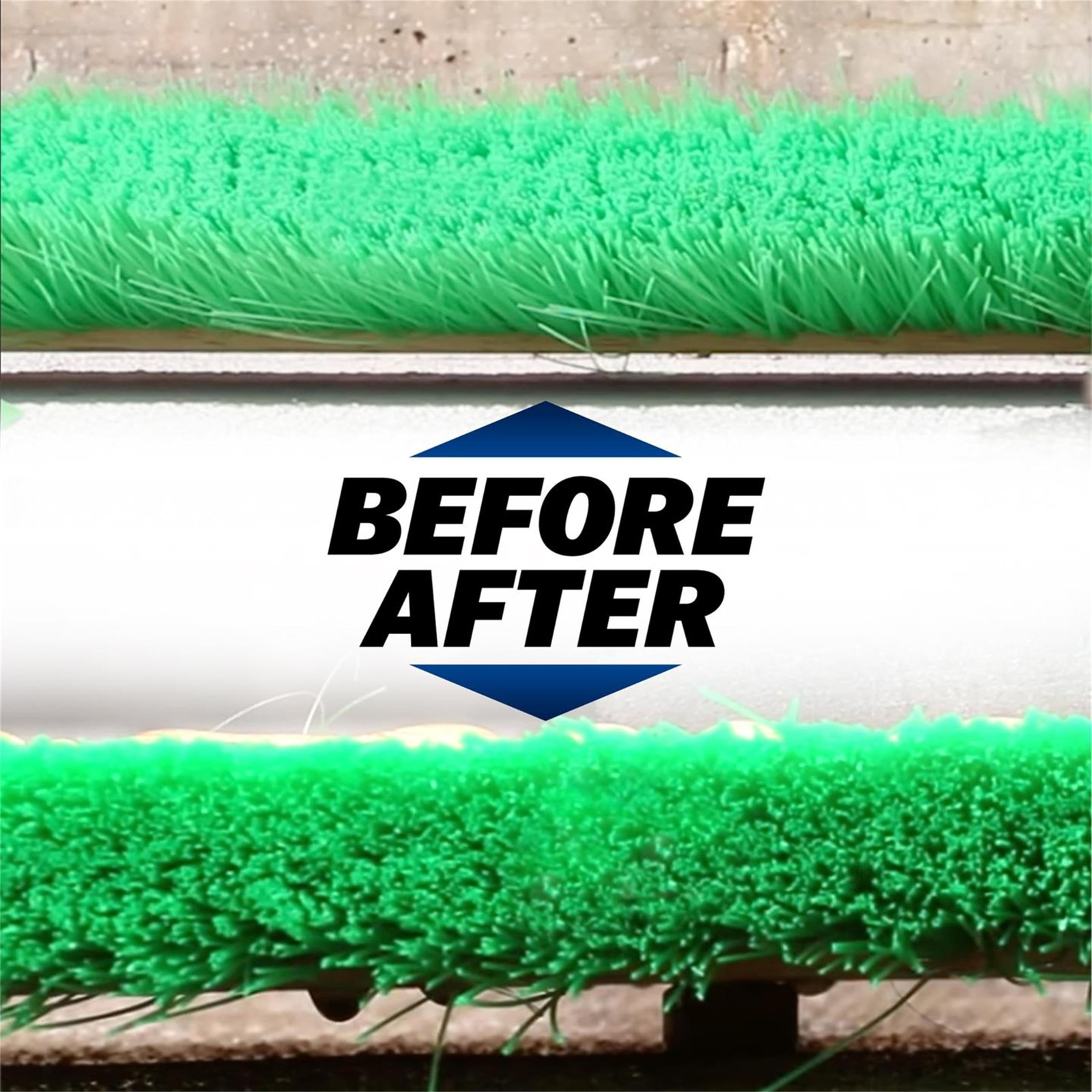 Wood Backed Concrete Broom, Green Nylon Bristles, 36 Inch, Fine Finish, Made in