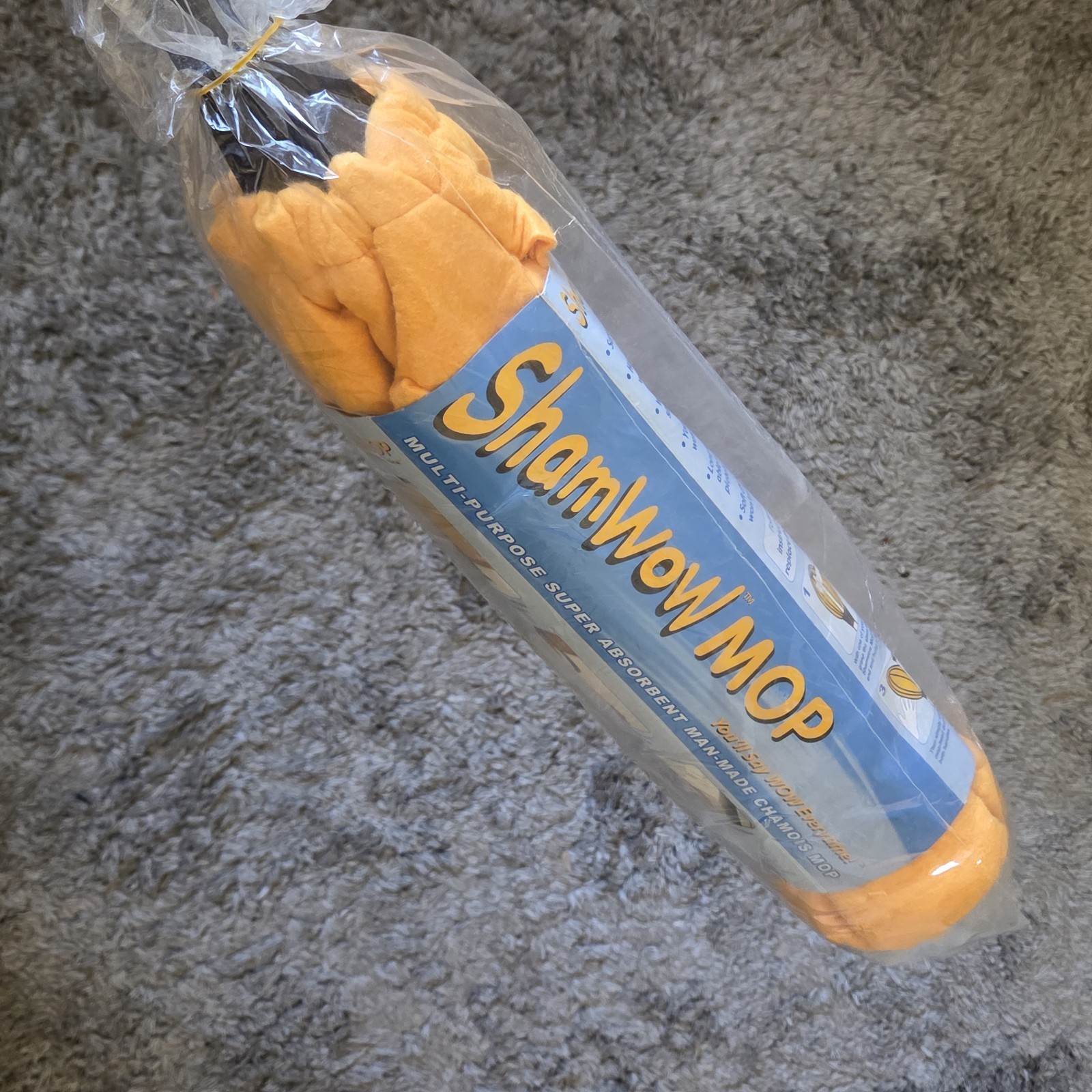 Mop ORIGINAL ShamWow! AS SEEN ON TV Industrial Mop HTF W/ Extra Rinse Clean Head