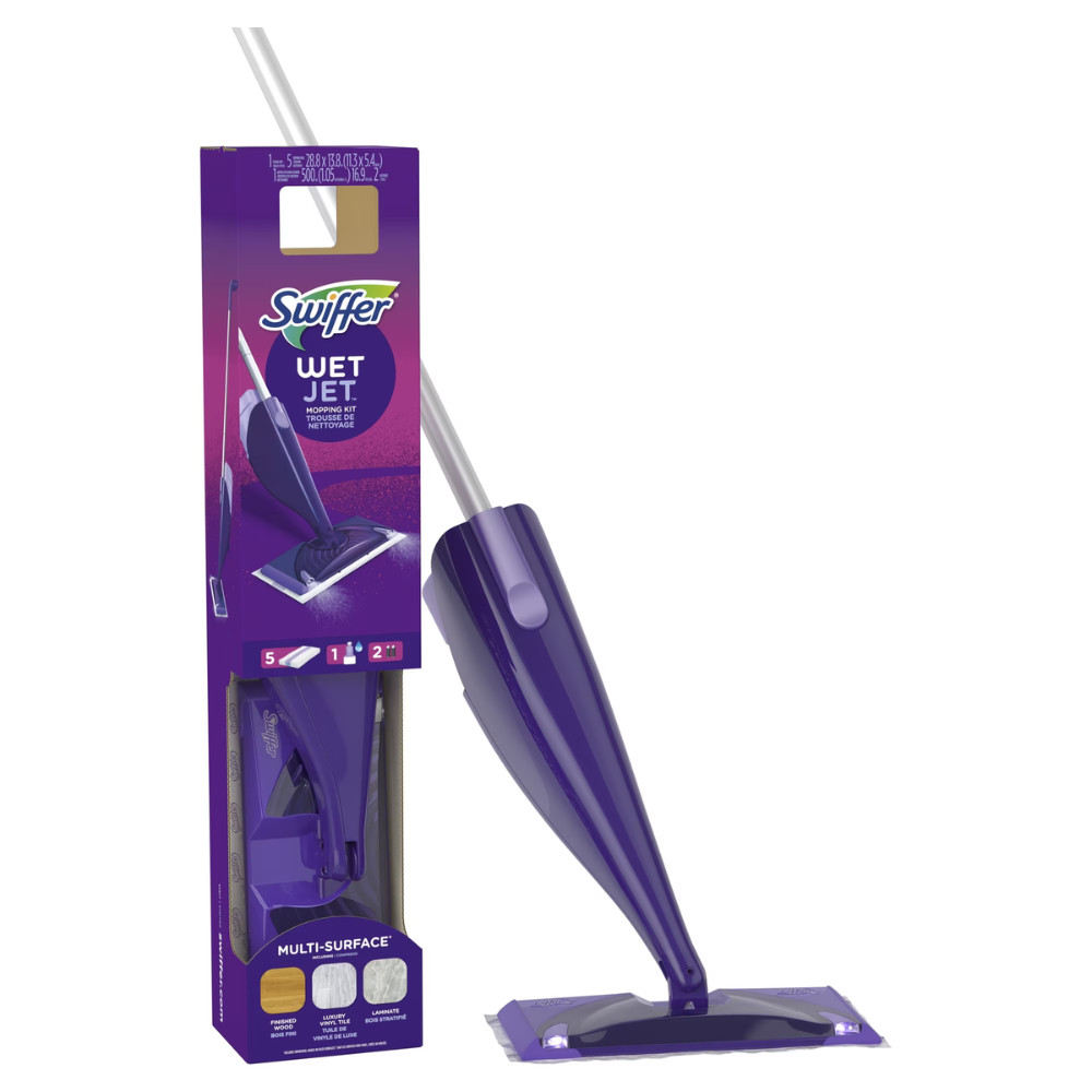 Swiffer Wet Jet Mop, Floor Cleaner for Mopping Wood, Laminate, Tile,Cleaning Set