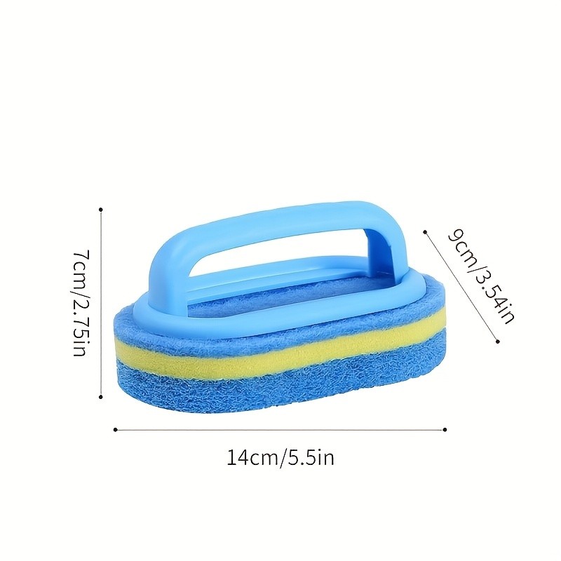 Heavy Duty Scrubbing Sponge with Easy Grip Handle for Household Kitchen Cleaning