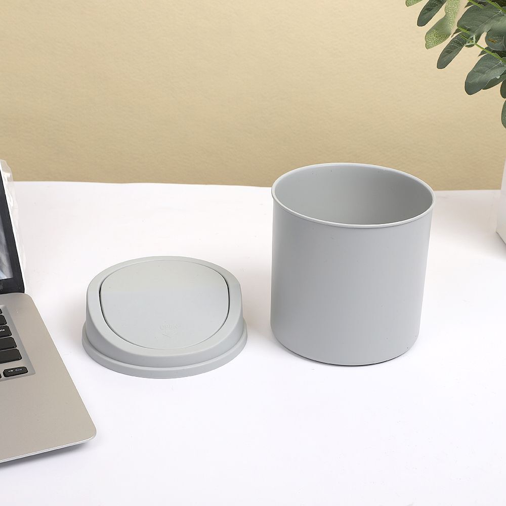 Modern Mini Dustbin Solid Color Desktop Plastic School Office Accessories Kawaii