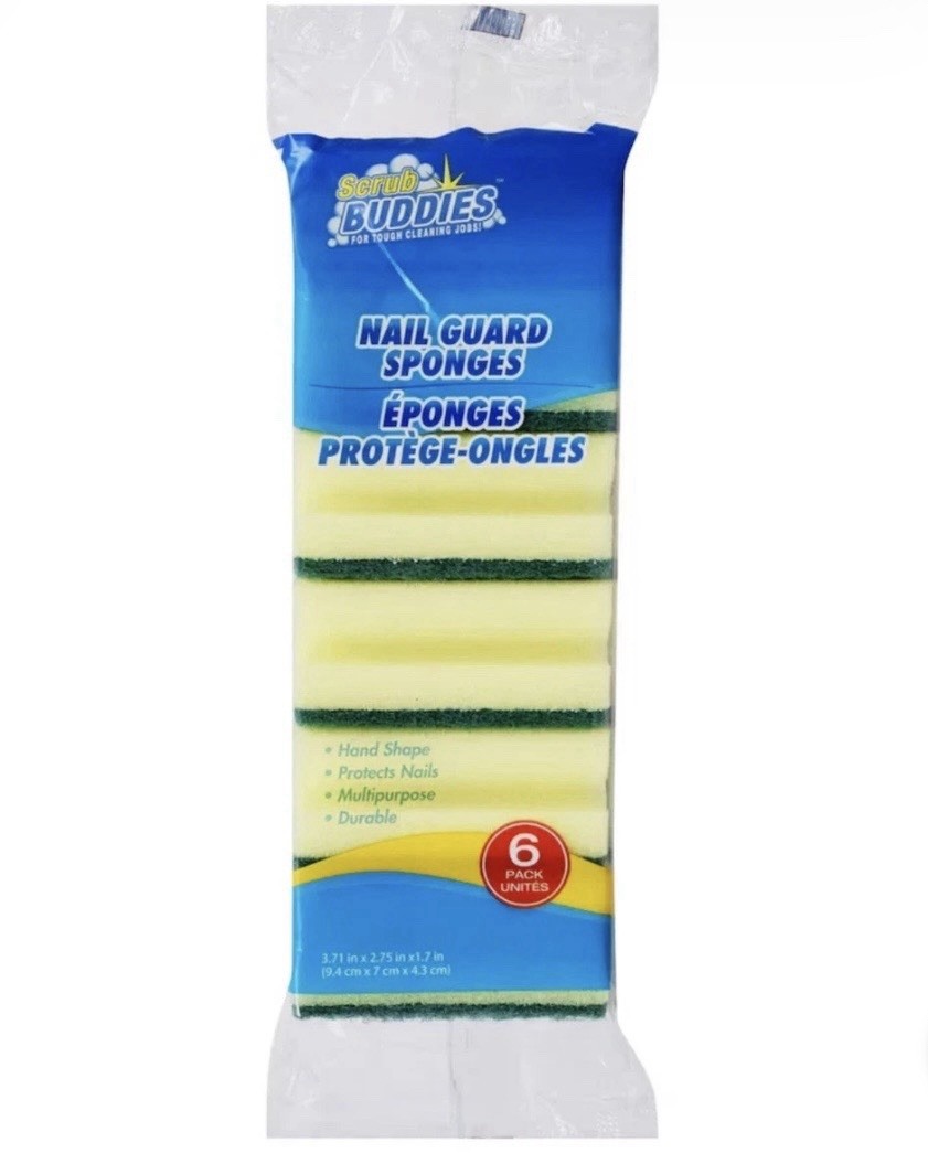 Premium Scrub Buddies Sponges, 6-ct | Nail Guard Sponges