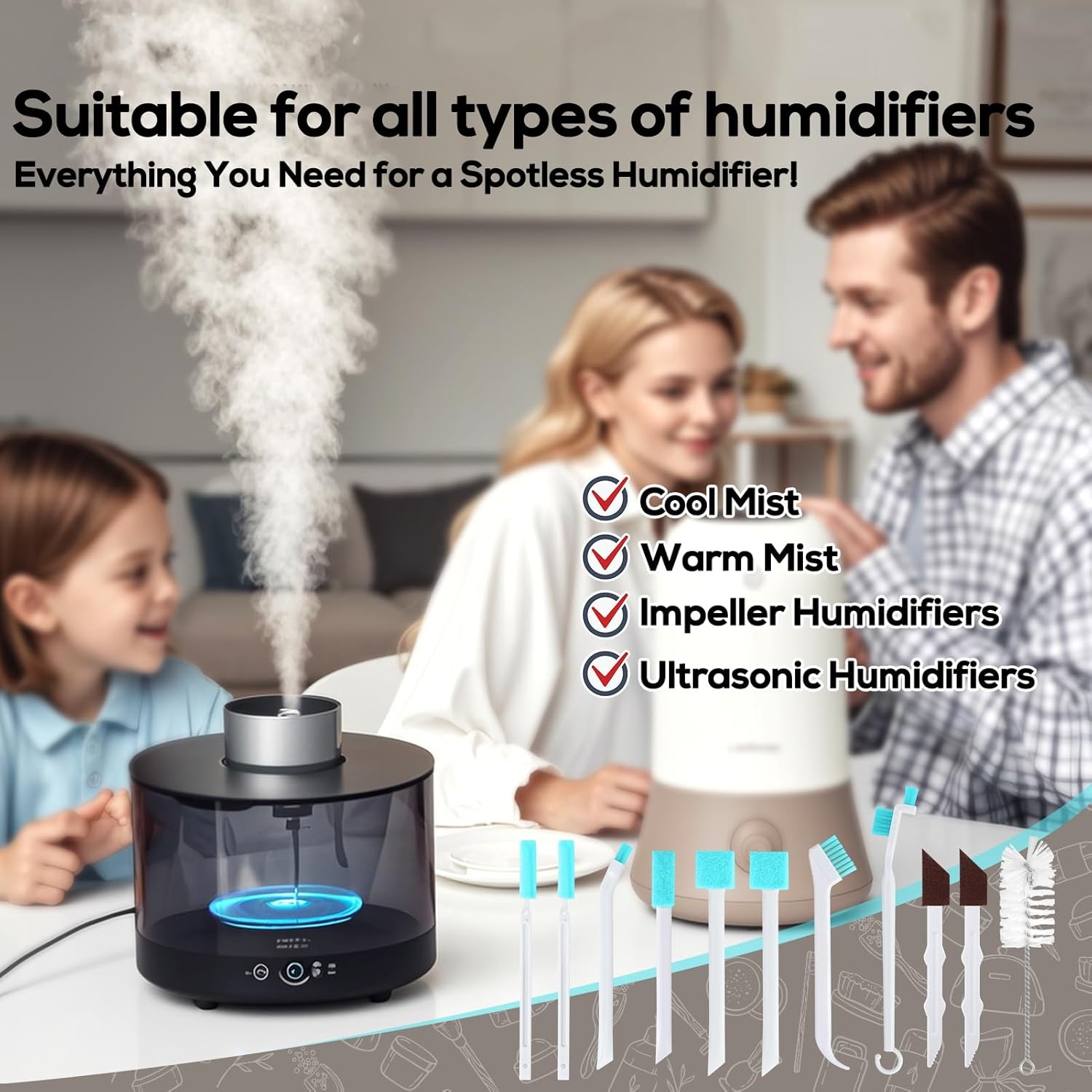 11 Pcs Humidifier Cleaner Brush Set – Small Detail Cleaning Brushes for