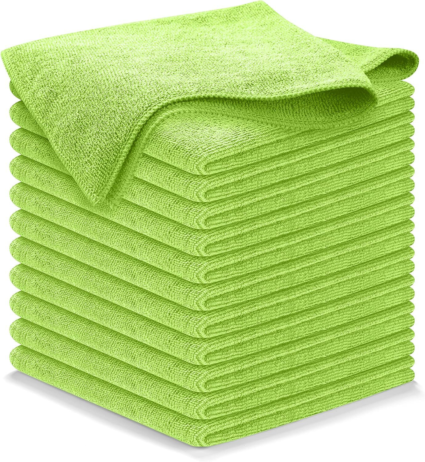 Microfiber Cleaning Cloth Grey – 12 Pcs (12.5″X12.5″) – High Performance – 1200