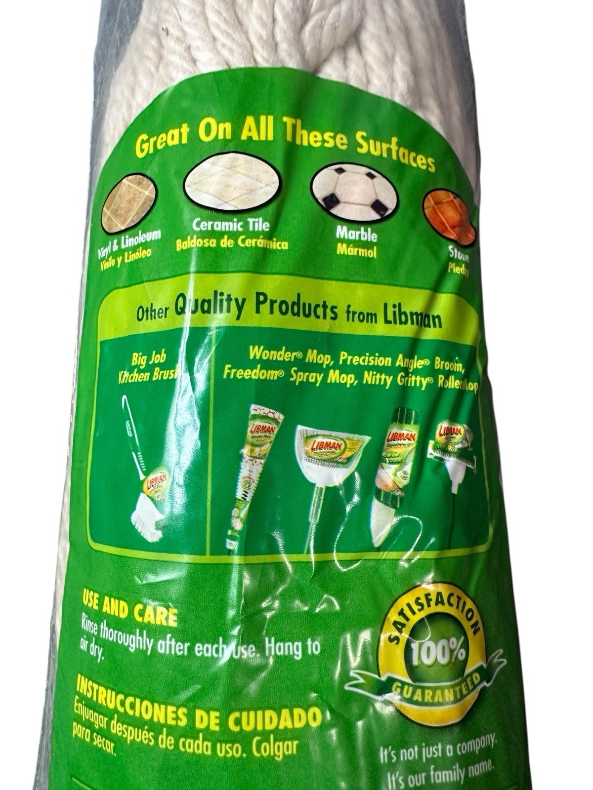 libman cotton deck mop refill great on vinyl ceramic tile marble stone etc floor