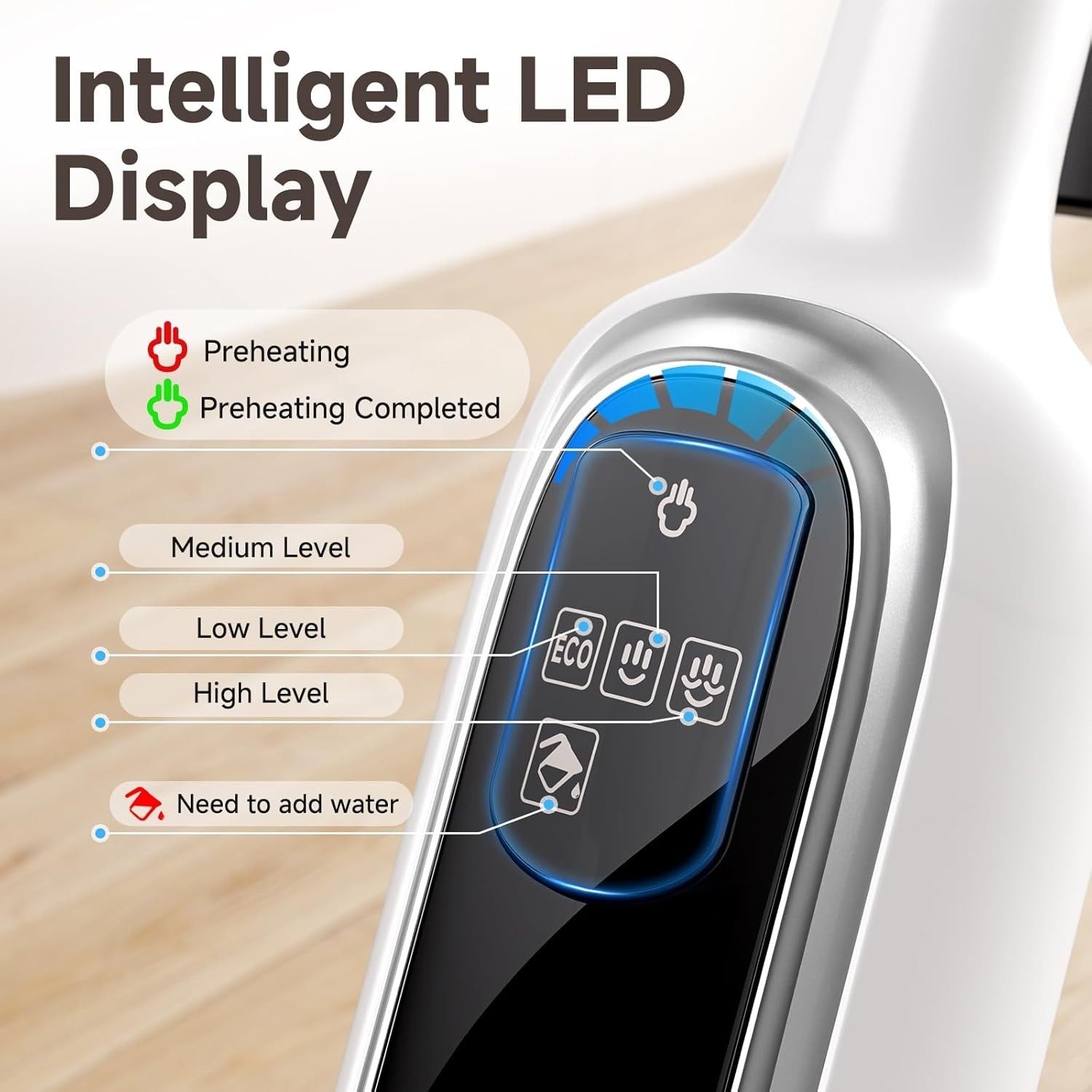 High-Temperature 12-in-1 Steam Cleaner – Fast Heating & Versatile for All Floors