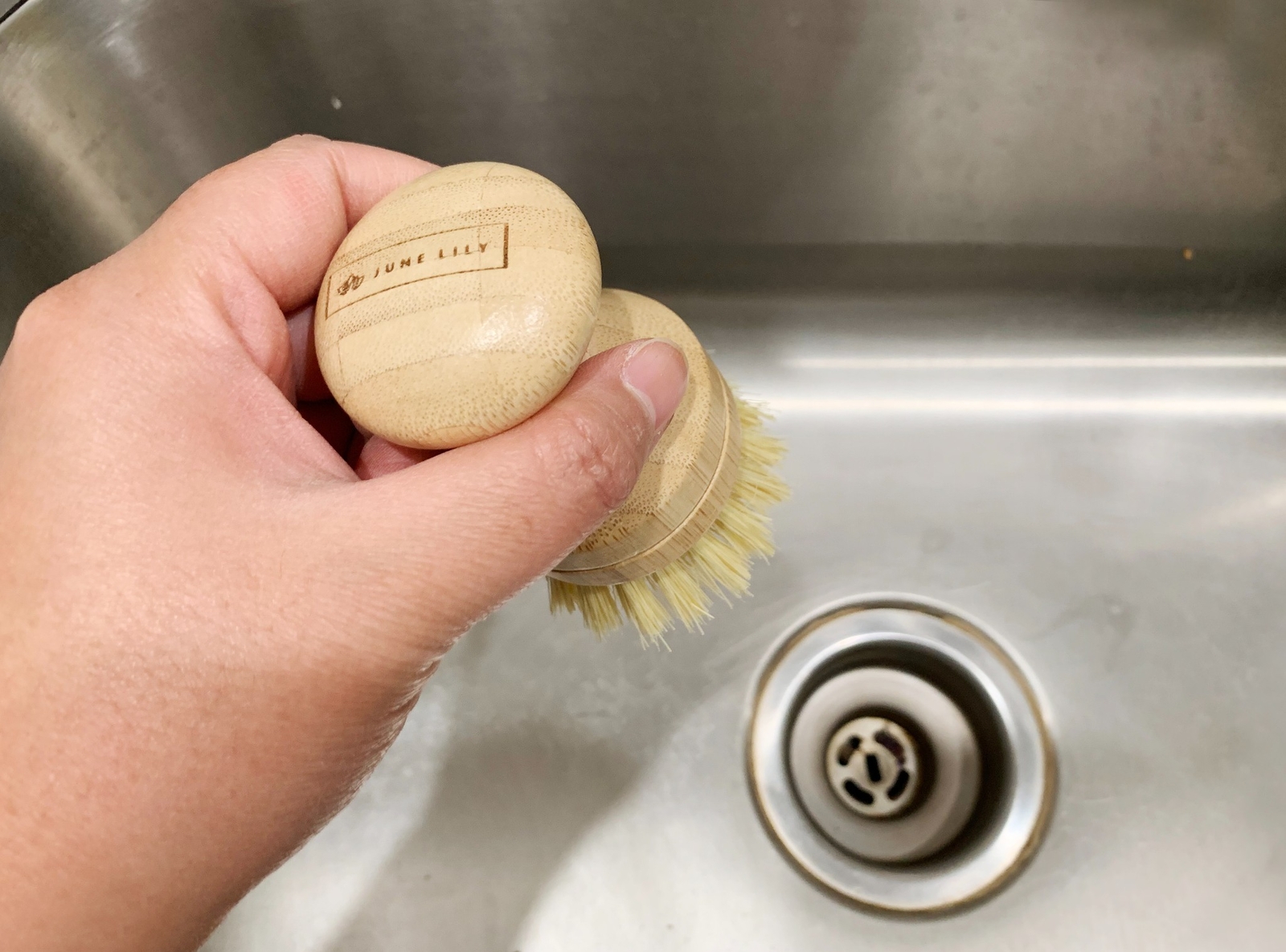 JuneLily Eco Friendly Natural Dish Brush Heads Sisal & Coconut for Dishwashing