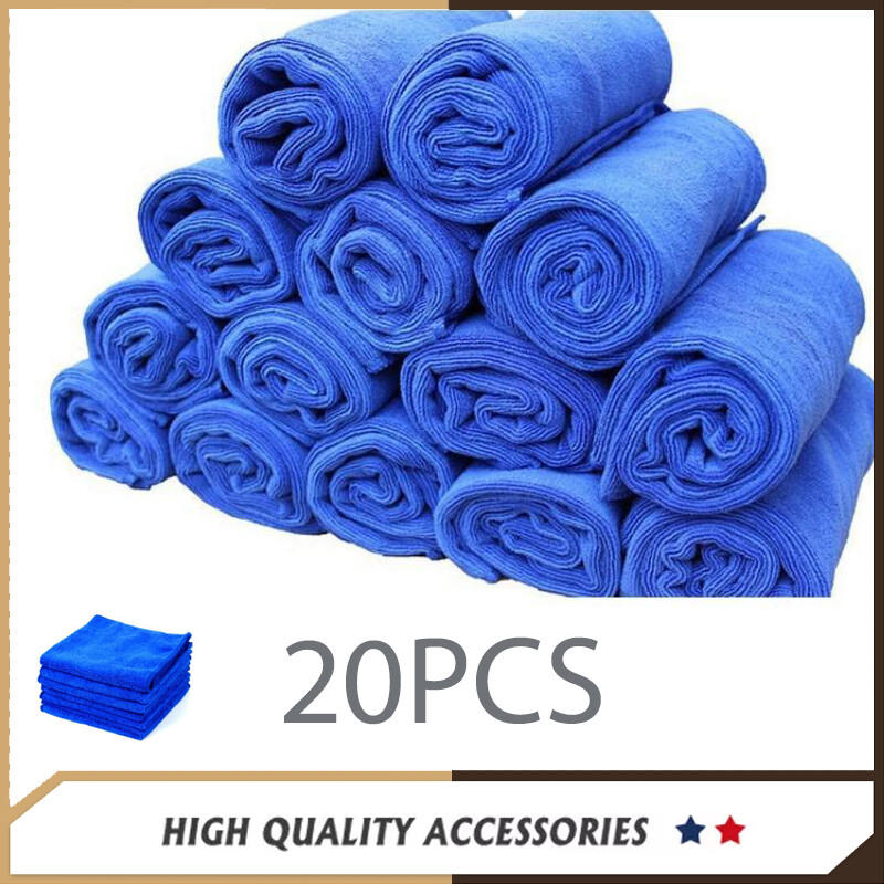 20PCS Microfiber Cleaning Cloth No-Scratch Rag Car Polishing Detailing Towel