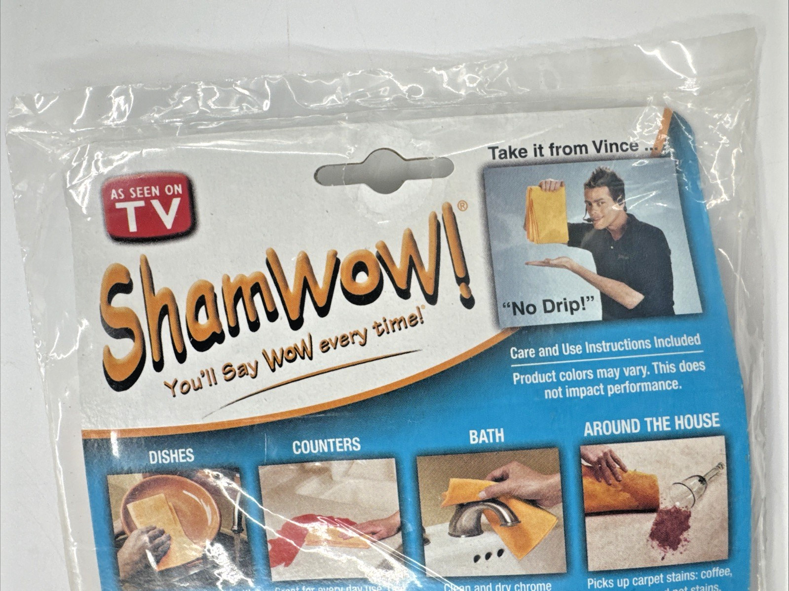 Shamwow Towels 15 inch 2 pack Super Absorbent Germany 2008 Seen TV NEW NOS