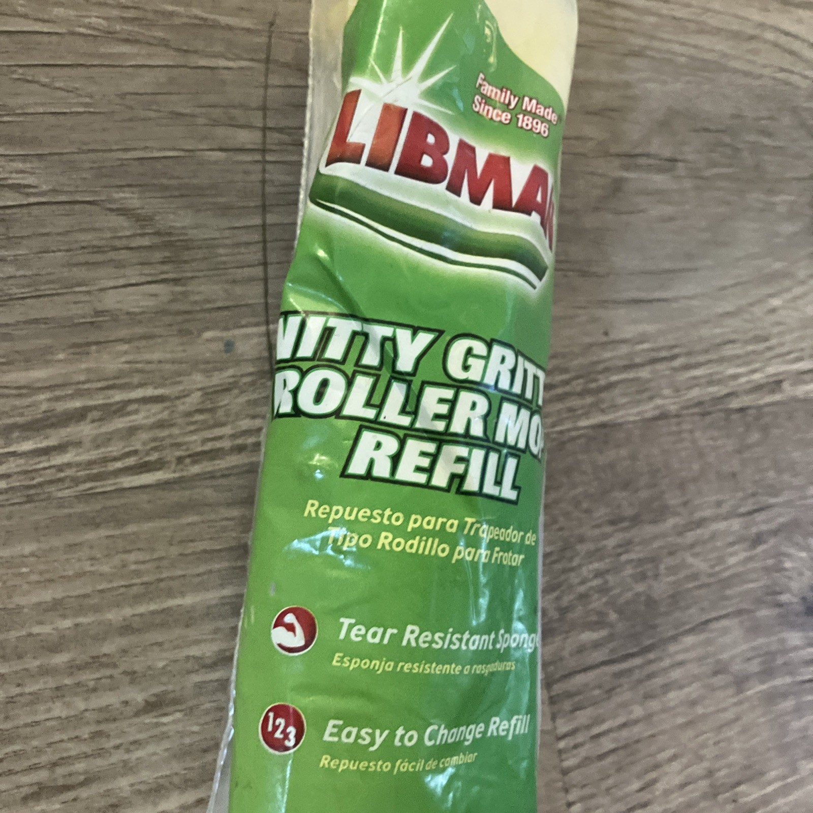 Libman NITTY GRITTY 10 Inch Tear Resistant Sponge Roller Mop Refill – New
