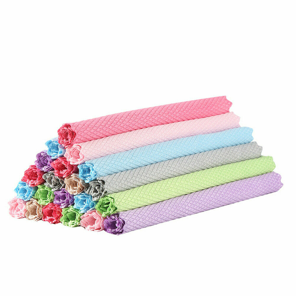 5PCS Kitchen Microfibre Nano Dish Washing Window Glass Cleaning Cloths Scale