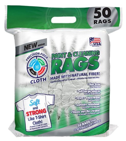Intex PFC-99972-50X 50 Count 12.5″ x 16″ Natural Fiber Paint & Cleaning Rags