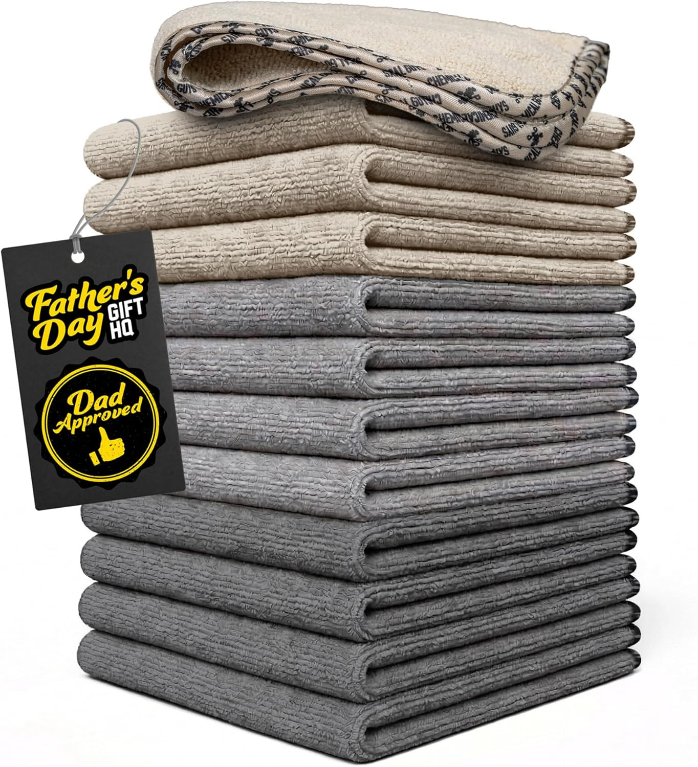 Allswipe Multi-Purpose Microfiber Towels – 12 Pack for Car Detailing & Cleaning