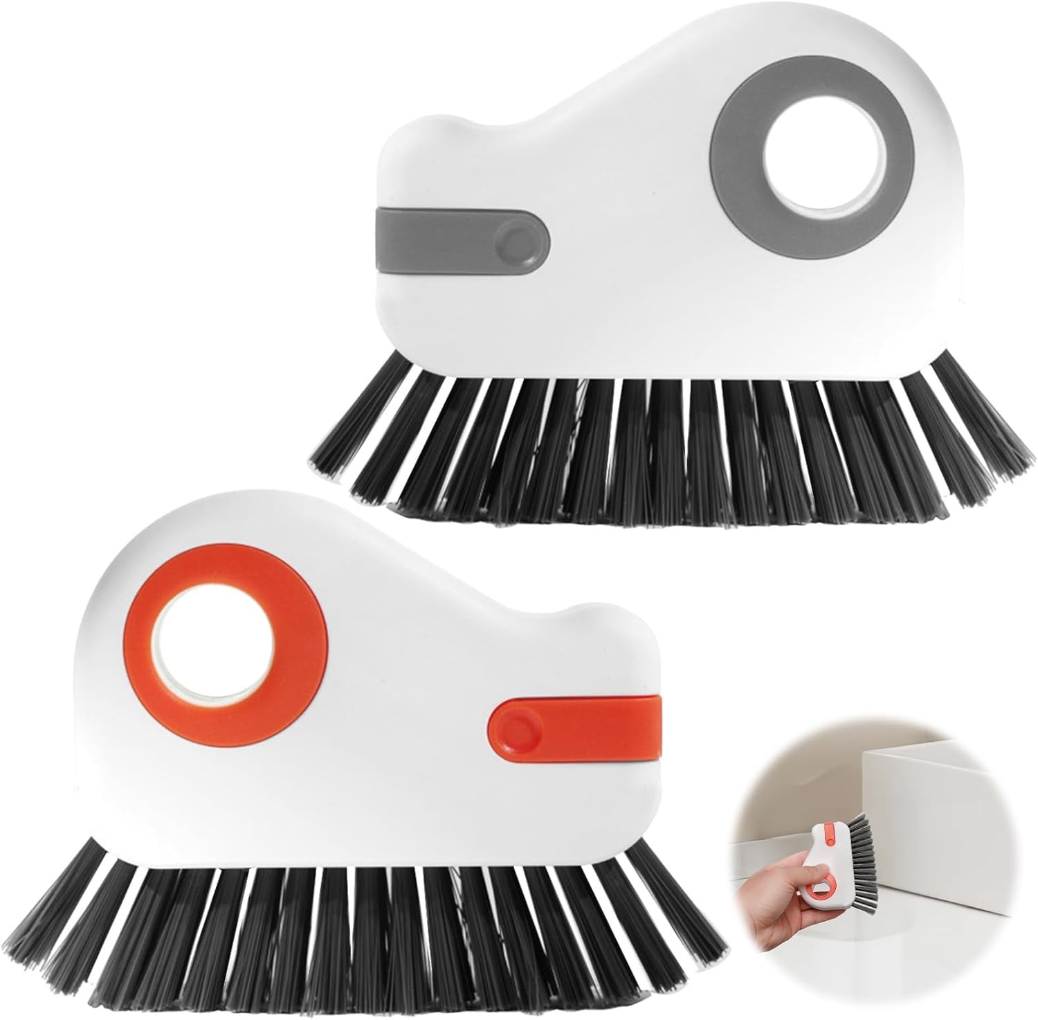 2 Pcs 2 in 1 Window Track Cleaner, Groove Cleaner Brush, Effective Window Sill