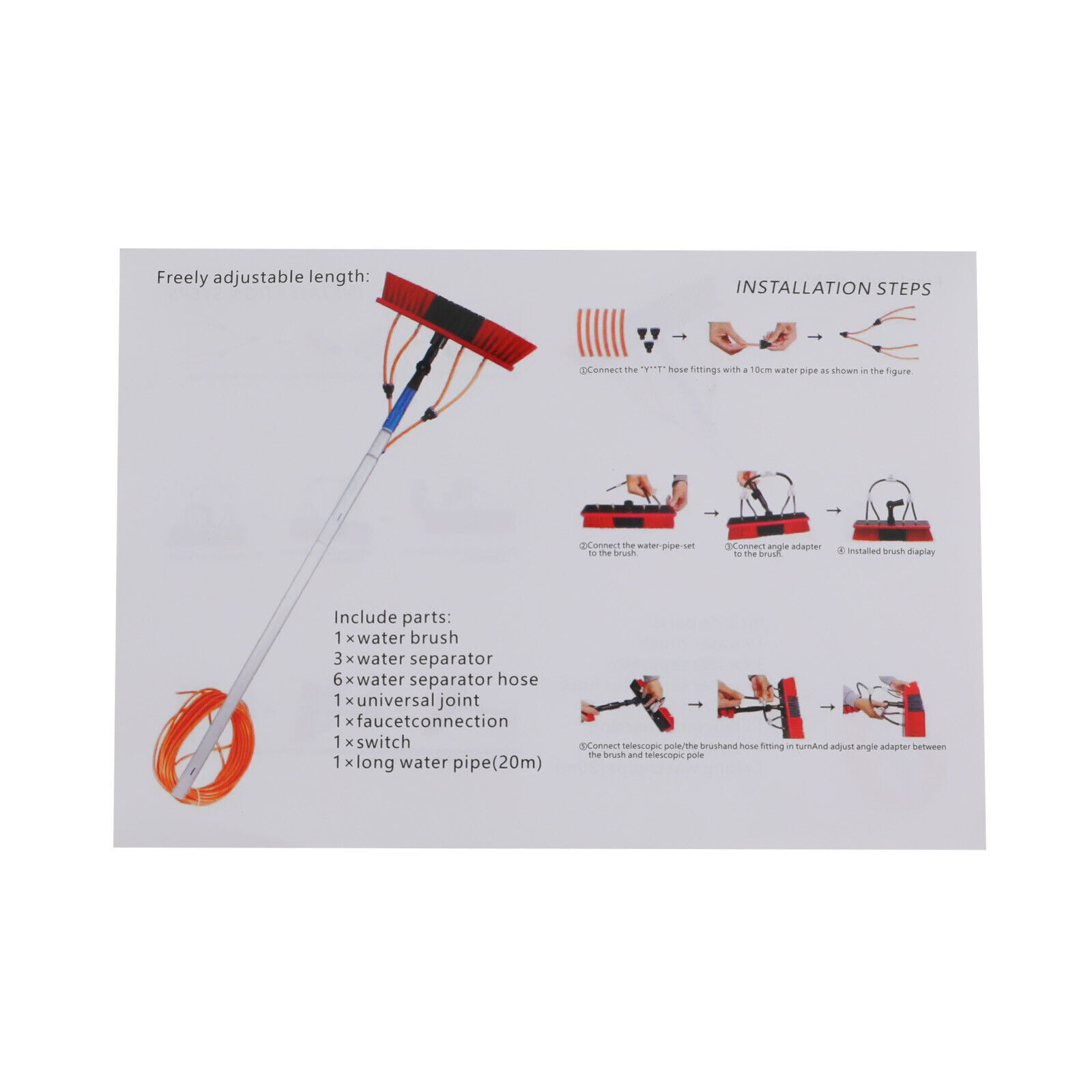 Cleaning Brush Kit for Solar Panel, Window Cleaning Equipment, Window Cleaning