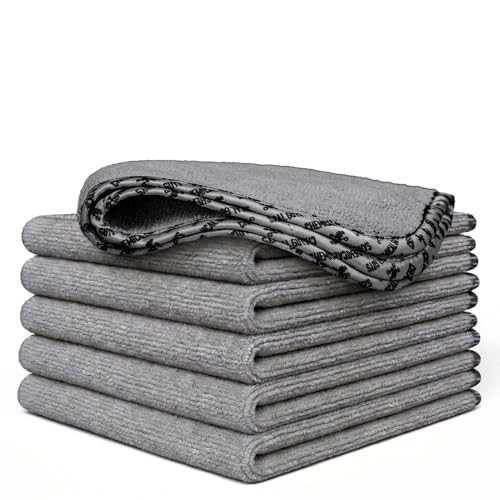 AllSwipe Multi-Purpose Microfiber Towels for Cars Microfiber Cleaning 6 Pack