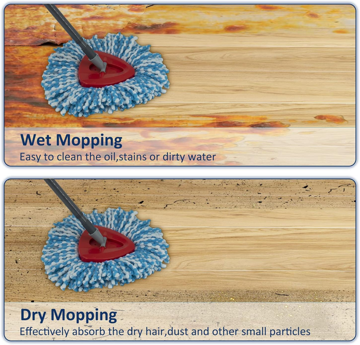 2 Pack Mop Head Replacement Compatiable with Oceda Easywring,Mops Refill Replace