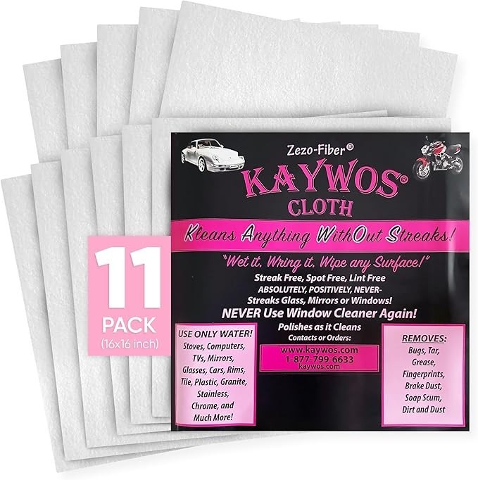 Microfiber Cleaning Cloths 16×15 Inch 11 Pack Highly Absorbent Lint Free for