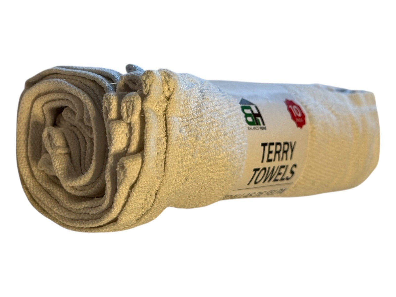 All Purpose 12″ x 12″ Terry Towels, 100% Cotton, 20 pcs (2 x 10 Packs) White