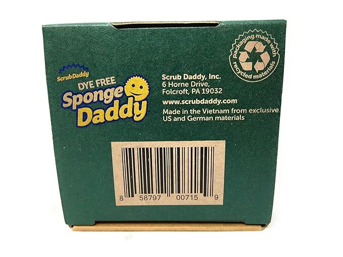 SCRUB DADDY Dye Free Sponge Daddy 3 Count Pack of 6 Free Shipping