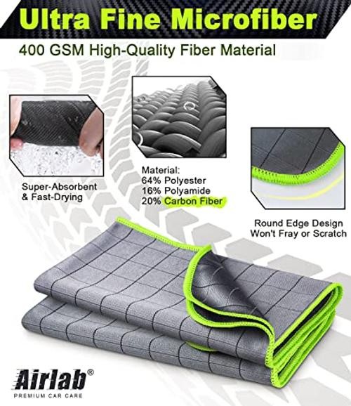 Grey-Green Microfiber Towels Cars Wash & Dry Cloth – Thick Plush