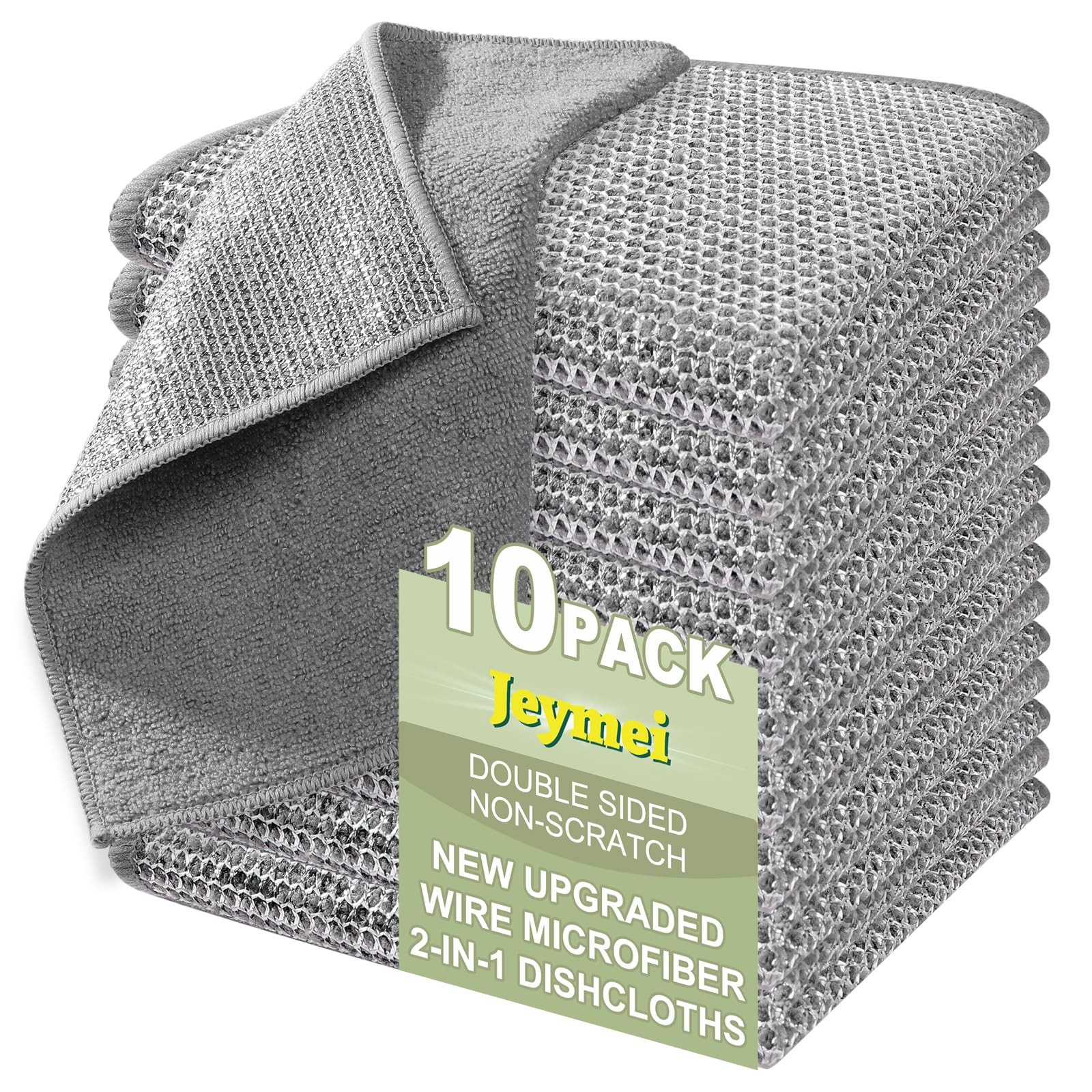 Non Scratch Wire Dishcloth,Multipurpose Wire Dishwashing Rag,10PCS