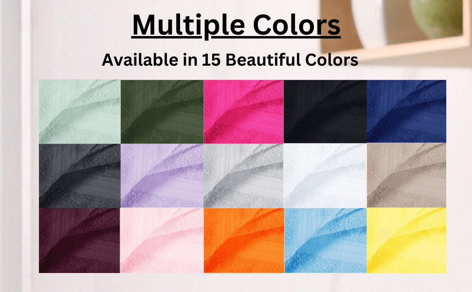 24 Pack Cotton Towel Set, Contains 6 Bath Towels 27×54 inch, 6 Hand Towels 16×24