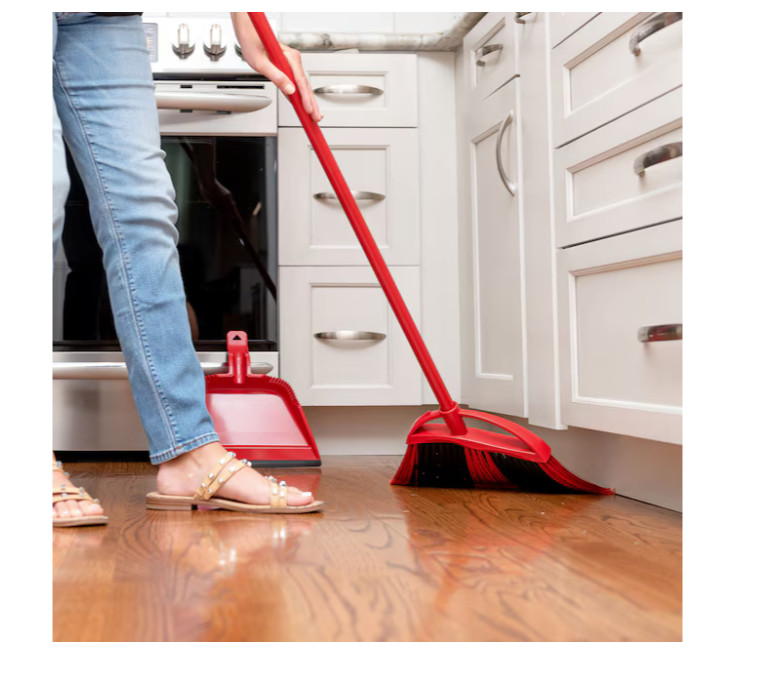 O-Cedar Broom and Dustpan Combo PowerCorner One Sweep 13.5-in Poly Fiber Set NEW