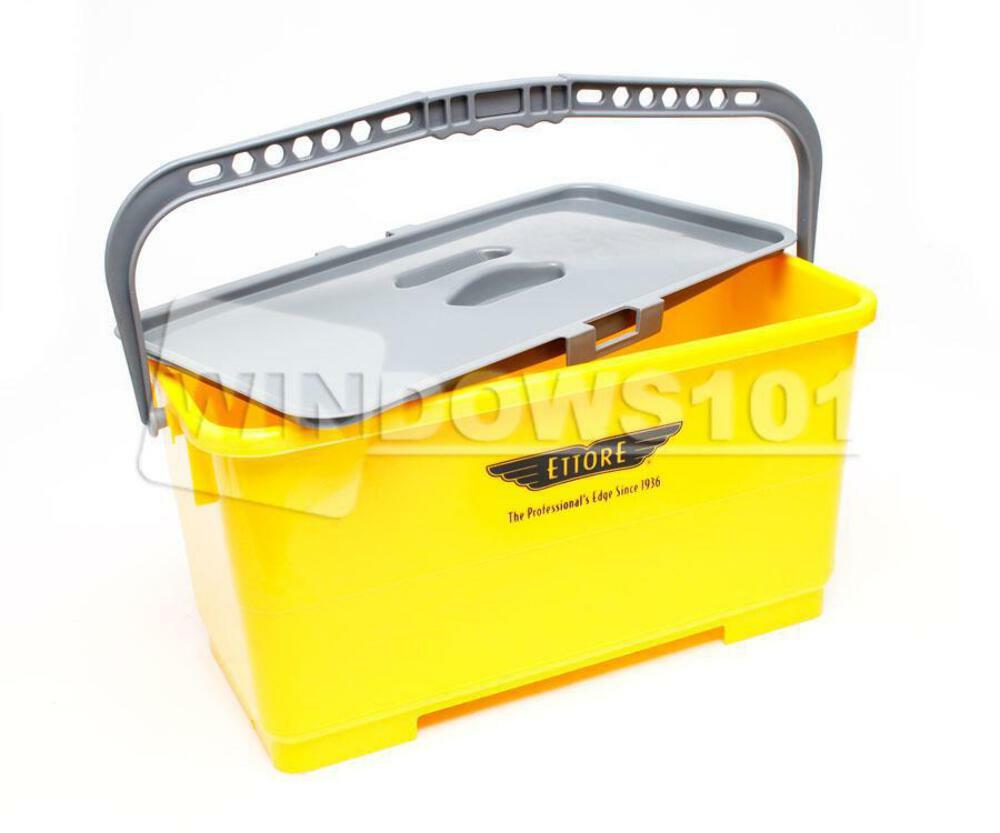 Ettore 6 Gallon Super Bucket w/ Lid for Window Cleaning & Washing