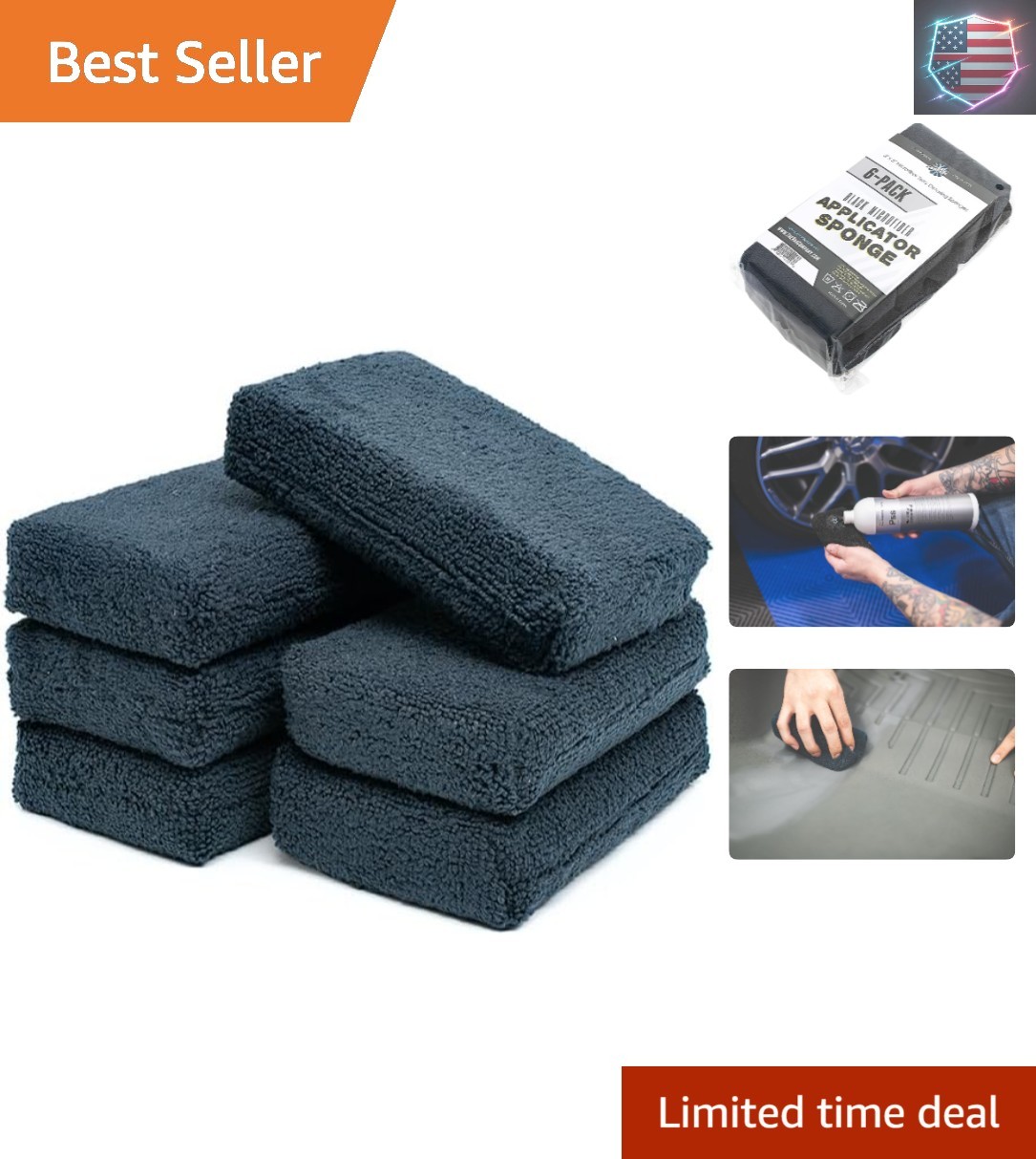 Grade Microfiber Detailing Applicator Sponges – Versatile Detailing Tool, Ext…