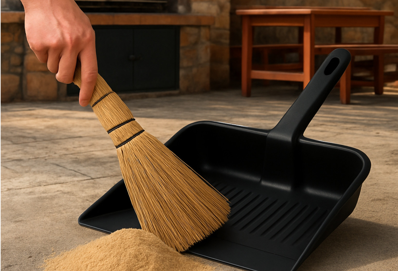 Heavy Duty Plastic Dust Pan Large Capacity Charcoal Cleaning Tool Home Use