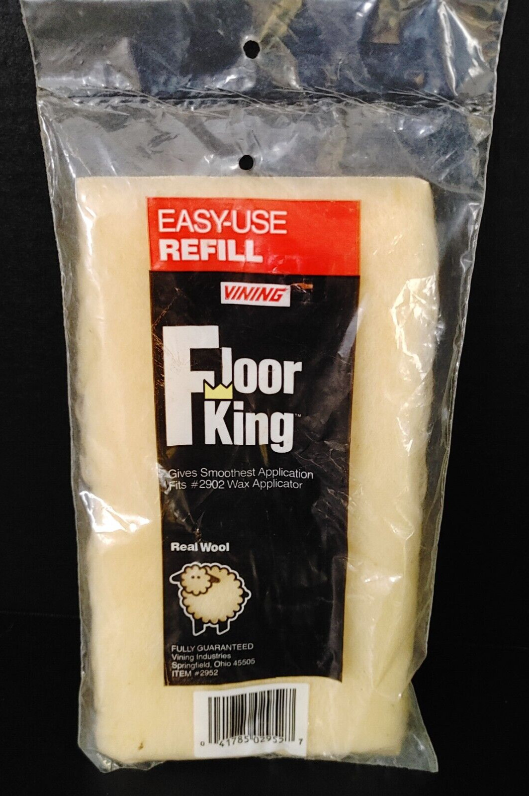 Tile & Hardwood Wool Wax Applicator Refill #2952 Fits # 2902 Floor King USA