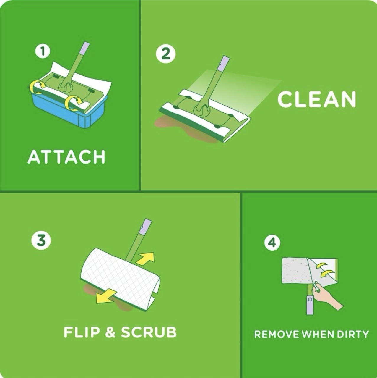 Swiffer Sweeper Wet Mopping Pad Refills for Floor Mop 12 Count (Pack of 1)