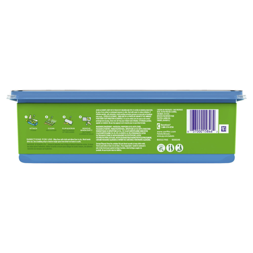 Swiffer Sweep + Mop, Wet Pads Refill, Cleaning Cloths, Lavender, 24 Count