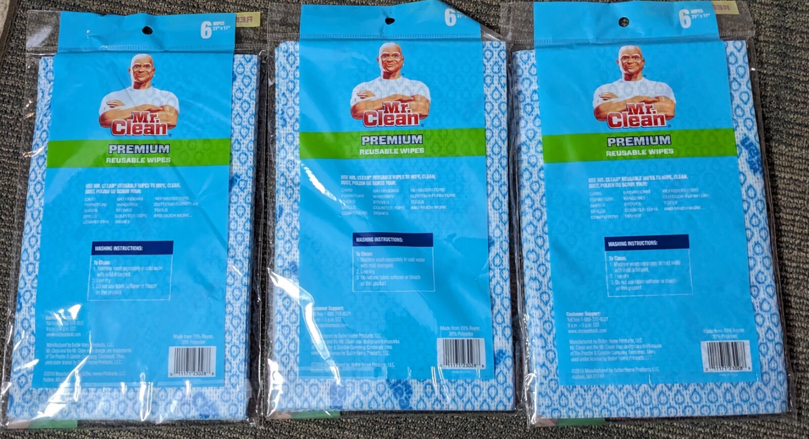 Premium Reusable Cleaning Wipes Mr Clean 18 Total Resists Odors 2016
