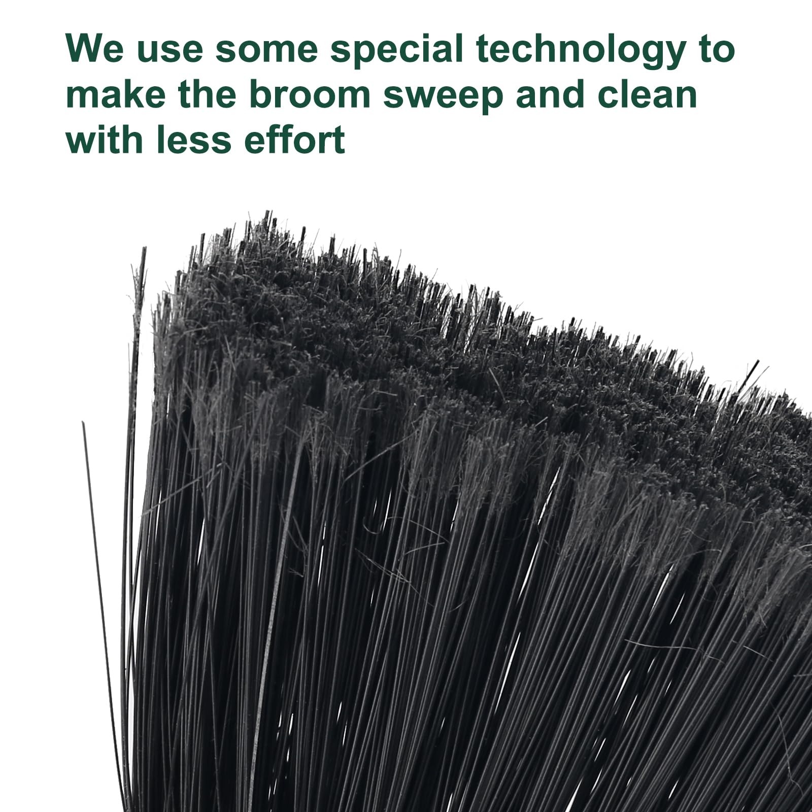 Heavy Duty Broom Outdoor Indoor Commercial Broom with 50 inches Long Handle,P…