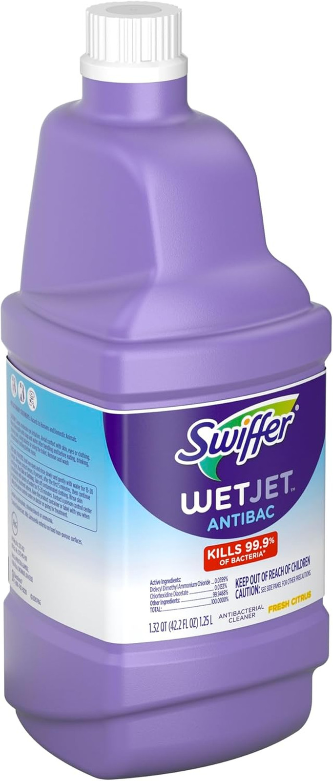 Swiffer Wetjet Antibacterial Solution Refill for Floor Mopping and Cleaning