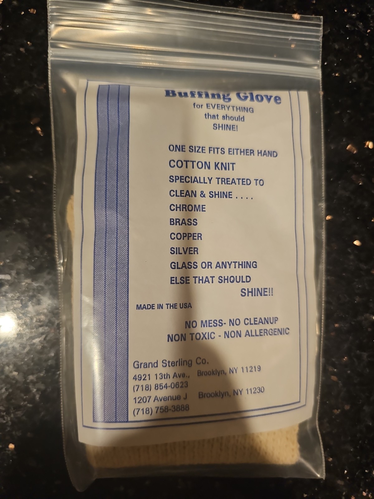 New Wonder Buffing Glove Silver Polishing Cleaning And Shine