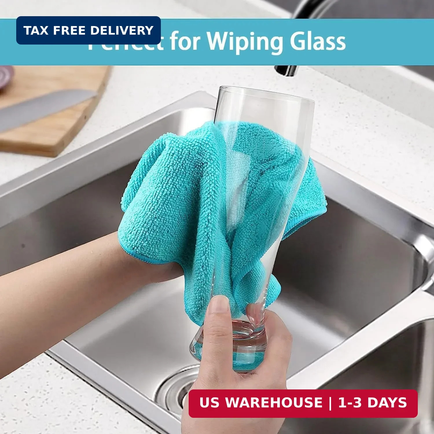 HOMEXCEL Microfiber Cleaning Cloth 210GSM, Pack of 12, Size:11.5″ x 11.5″, Ultra