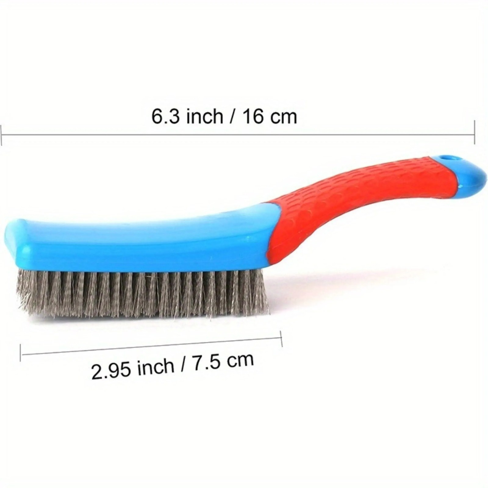 Heavy Duty Stainless Steel Wire Brush Rust Paint Cleaning Scrub Tool Handle
